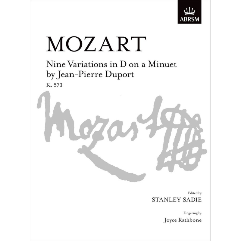 Mozart, W.A - Nine Variations in D on a Minuet by Jean-Pierre Duport, K. 573