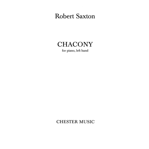 Chacony For Piano, Left Hand