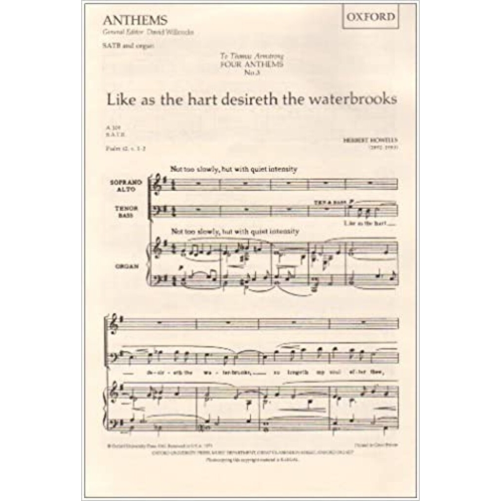 Howells, Herbert - Like as the hart desireth the waterbrooks
