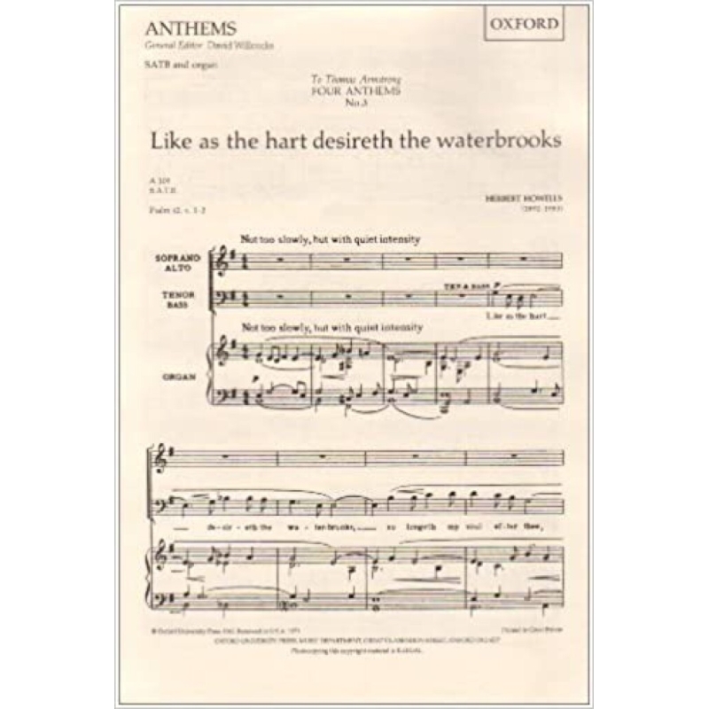Howells, Herbert - Like as the hart desireth the waterbrooks