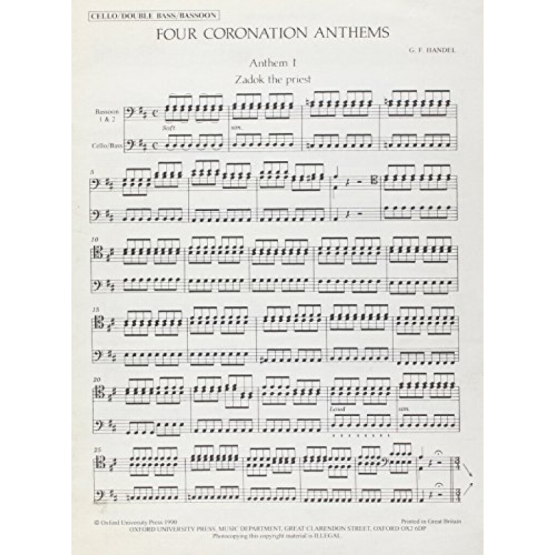 Handel, G.F - Four Coronation Anthems