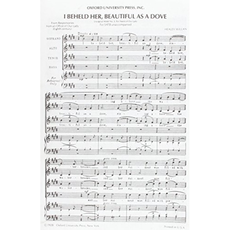 Willan, Healey - I beheld her, beautiful as a dove