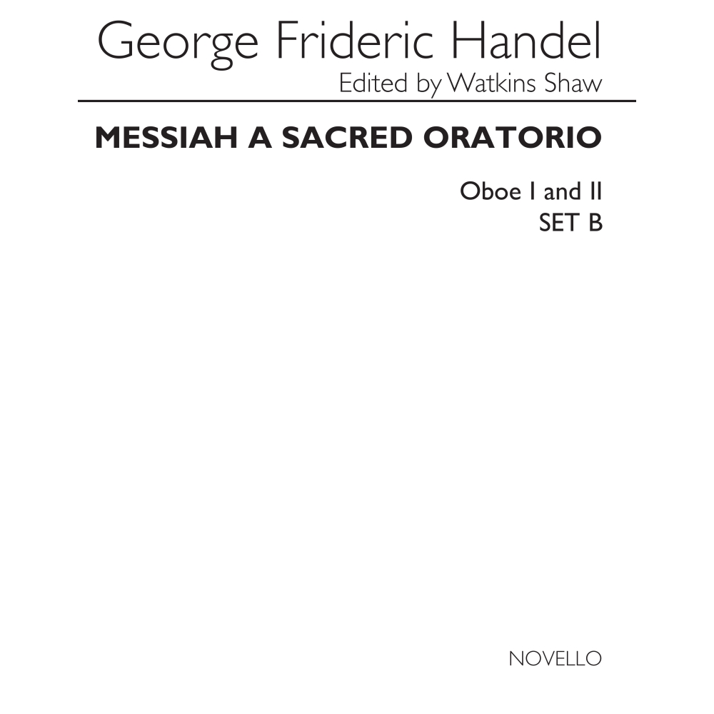 Messiah - A Sacred Oratorio Oboe 1,2