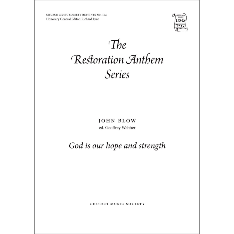 Blow, John - God is our hope and strength