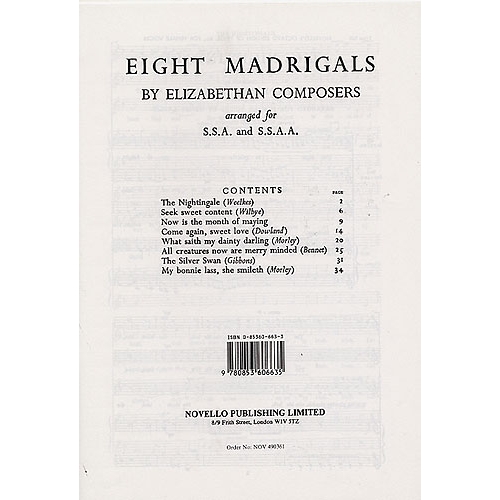 Eight Madrigals By...