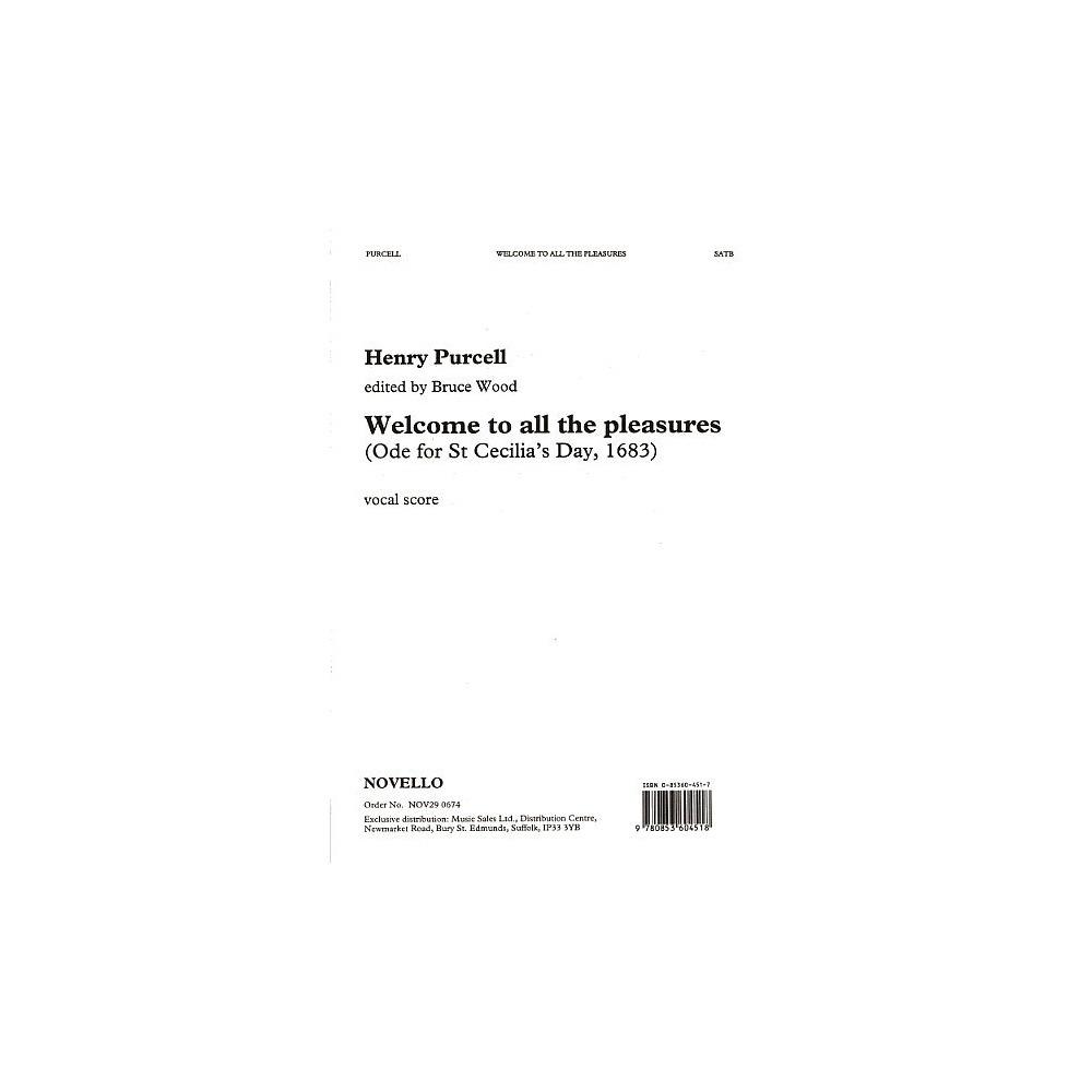 Purcell, Henry - Welcome To All The Pleasures