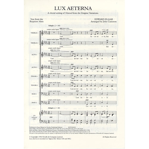 Elgar, Edward - Lux Aeterna