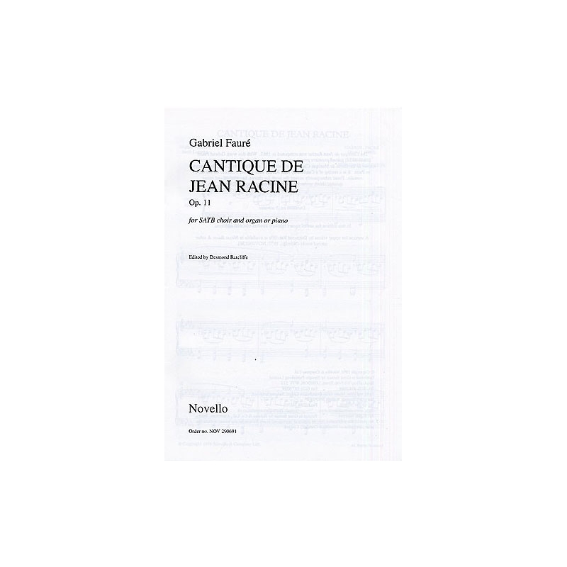 Cantique De Jean Racine Op.11