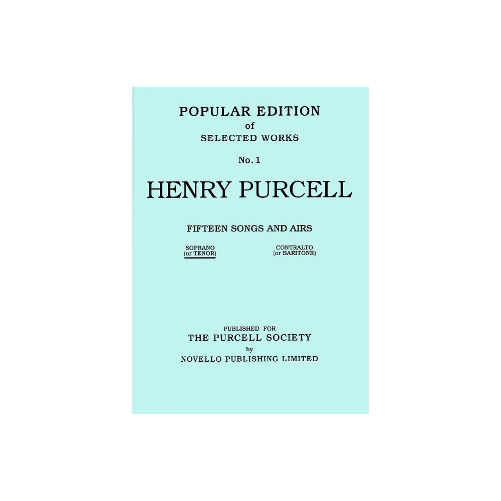 Purcell, Henry - 15 Songs And Airs Set 1 (Soprano Or Tenor)
