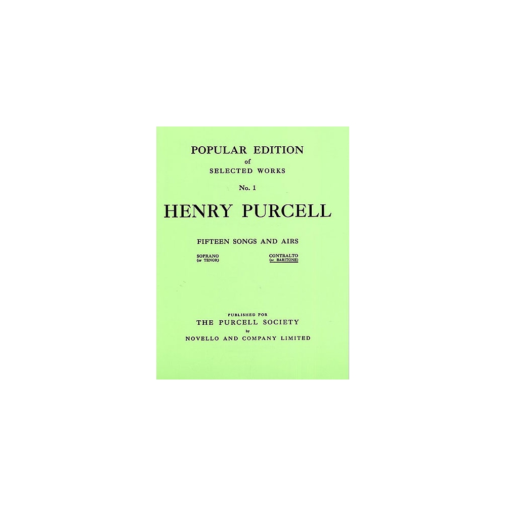 Purcell, Henry - 15 Songs And Airs Set 1