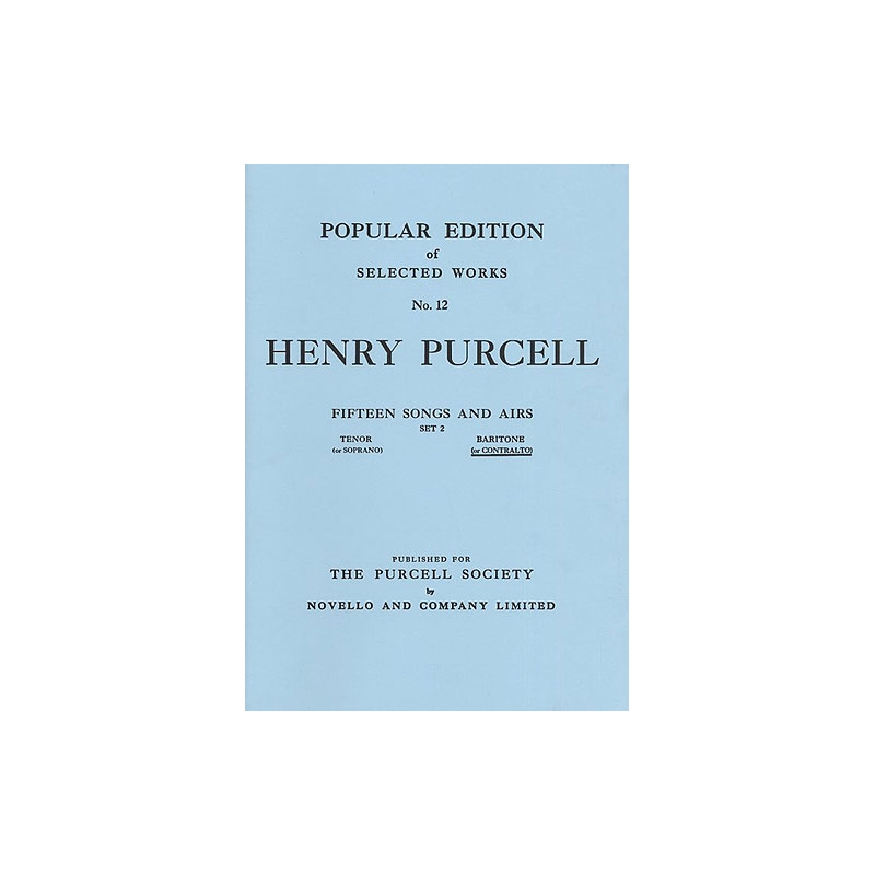 Purcell, Henry - 15 Songs And Airs - Set 2