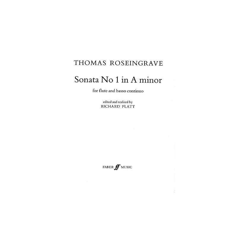 Roseingrave, Thomas - Sonata No.1 In A Minor For Flute And Continuo