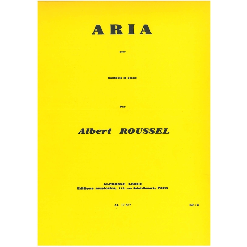 Roussel, Albert - Aria Pour Hautbois Et Piano
