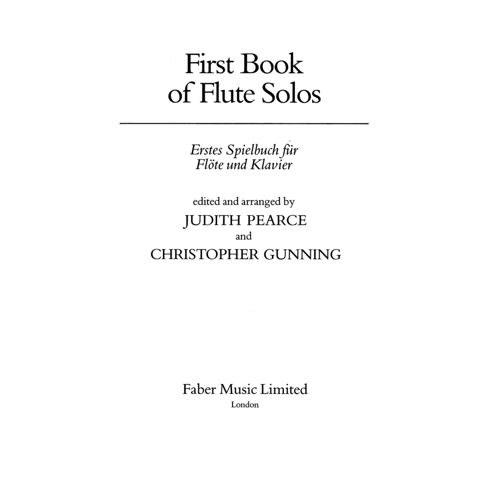 Pearce, J & Gunning, C - First Book of Flute Solos (flute part)