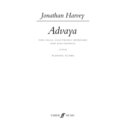 Harvey, Jonathan - Advaya
