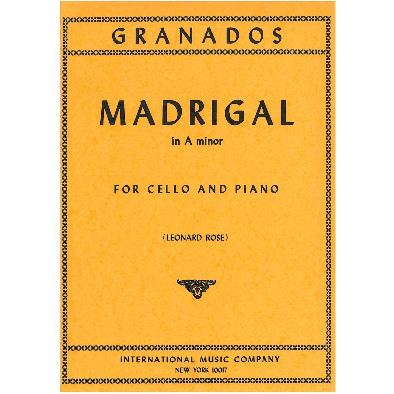 Granados i Campiña, Enric - Madrigal in A minor 