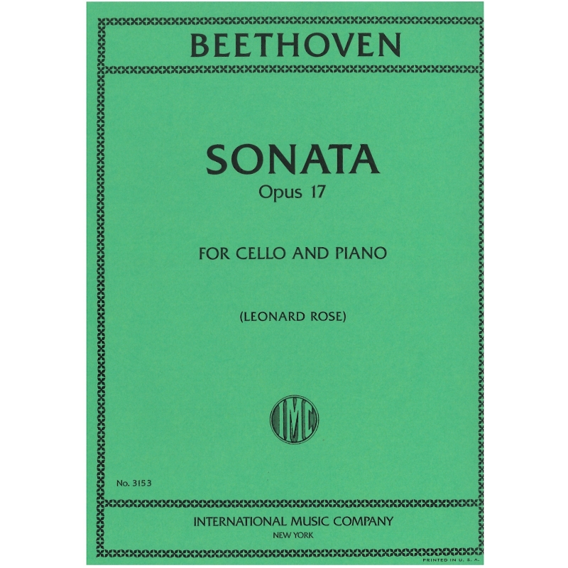 Beethoven, Ludwig van - HORN SONATA Fmaj OP17 Vc Pft 