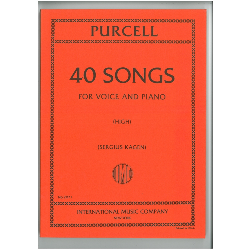 Purcell, Henry - 40 SONGS H.Vce Pft-Complete 