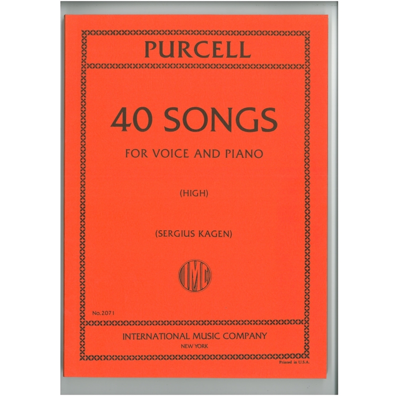 Purcell, Henry - 40 SONGS H.Vce Pft-Complete 