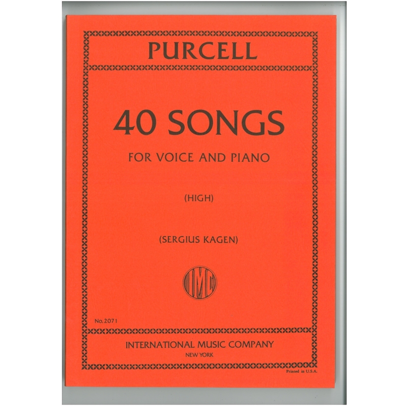 Purcell, Henry - 40 Songs for High Voice & Piano