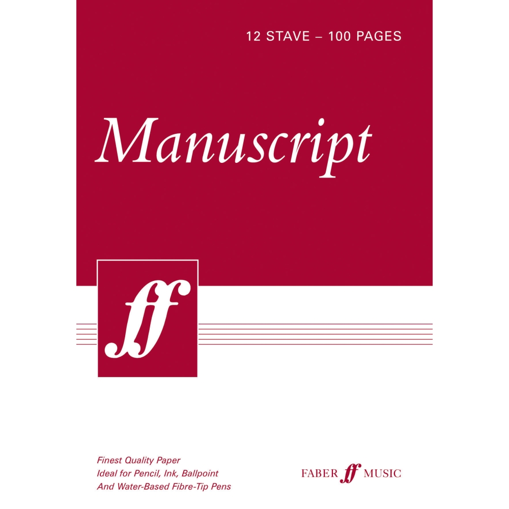 Faber Music - 100-page A4 Manuscript Pad, 12-stave