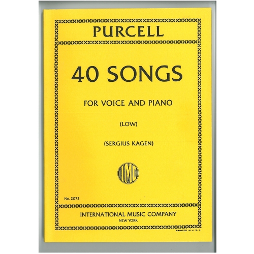 Purcell, Henry - 40 Songs for Low Voice & Piano