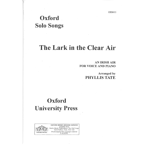 arr Tate, Phyllis - The Lark in the Clear Air (in Bb)