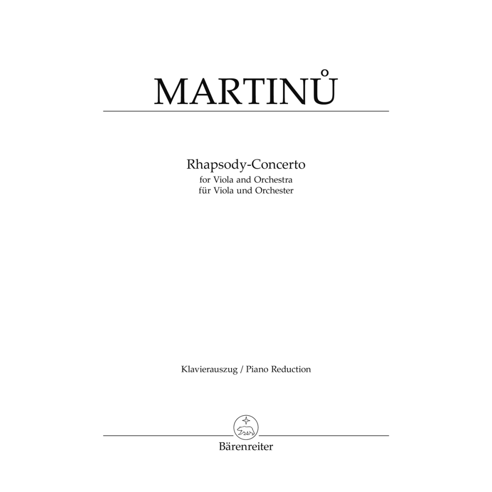 Martinu B. - Rhapsody-Concerto (1952).