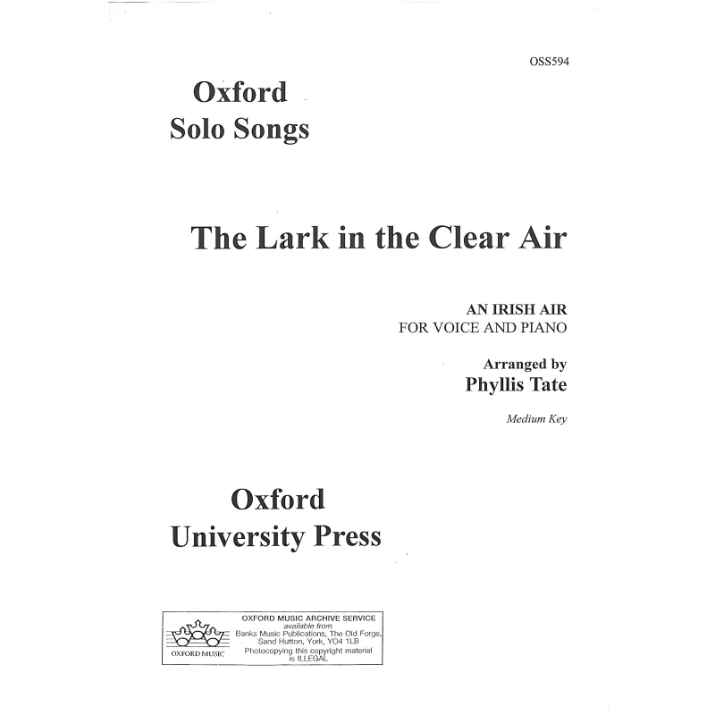 arr Tate, Phyllis - The Lark in the Clear Air (in Ab)