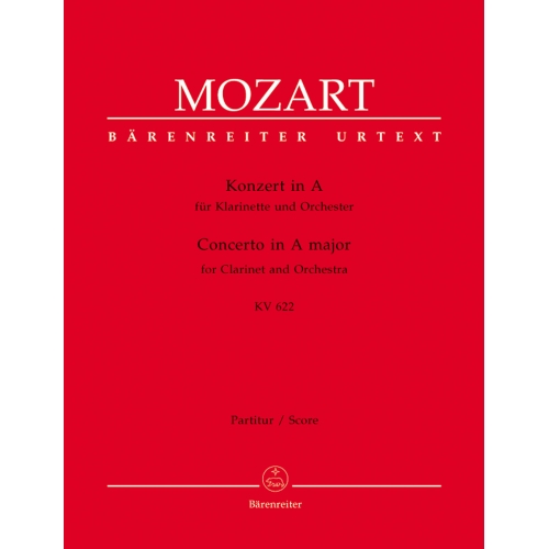 Mozart W.A. - Concerto for Clarinet (Basset Clarinet) in A (K.622) (Urtext).