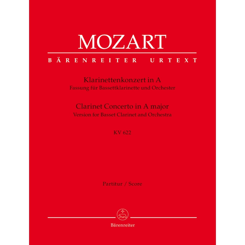 Mozart W.A. - Concerto for Clarinet (Basset Clarinet) in A (K.622) (Urtext).