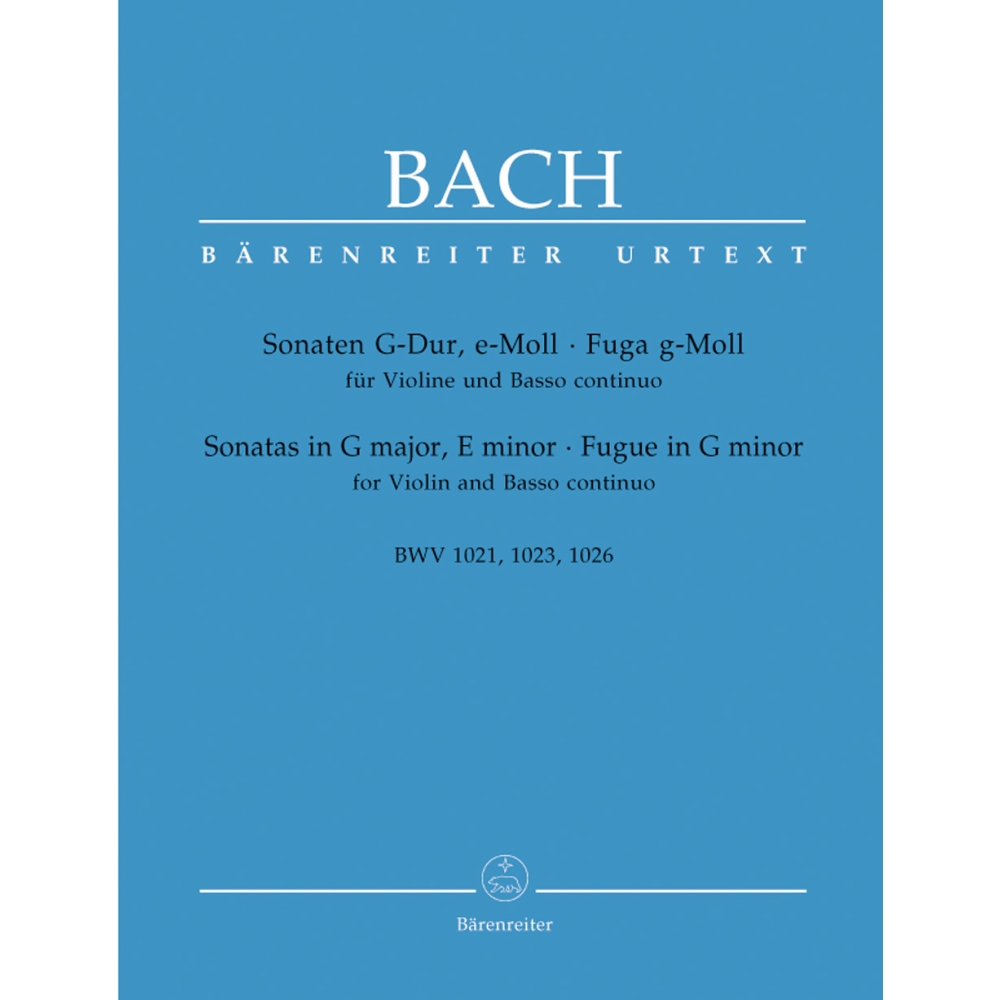 Bach J.S. - Sonatas in G, E minor, Fugue in G minor (BWV 1021, 1023, 1026)