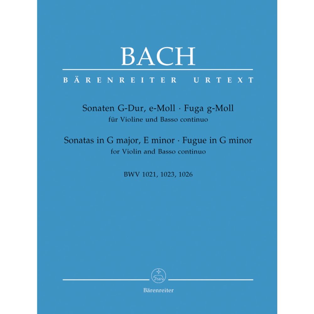 Bach J.S. - Sonatas in G, E minor, Fugue in G minor (BWV 1021, 1023, 1026)