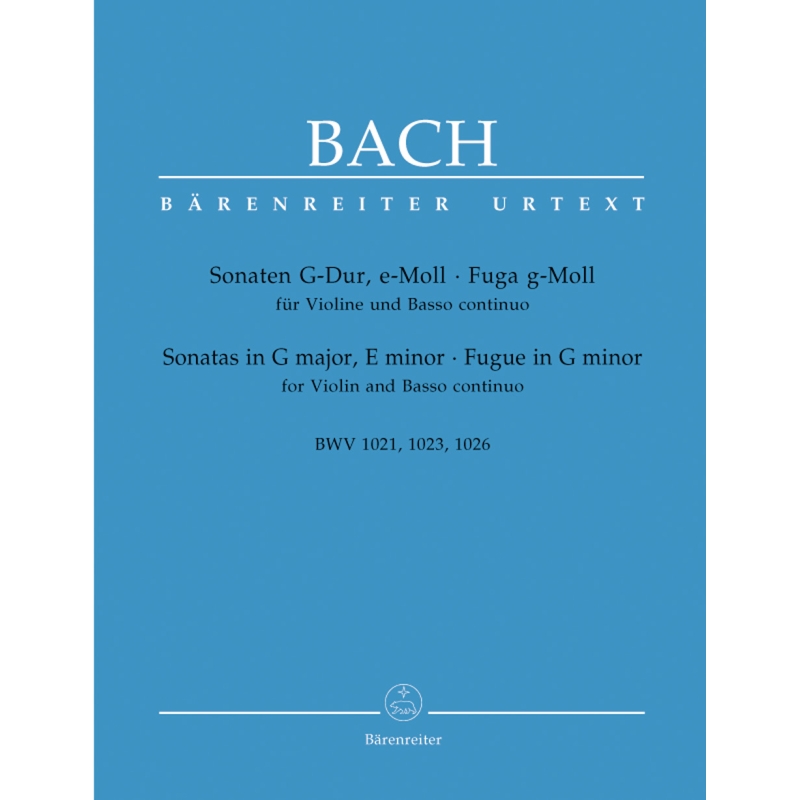 Bach J.S. - Sonatas in G, E minor, Fugue in G minor (BWV 1021, 1023, 1026)