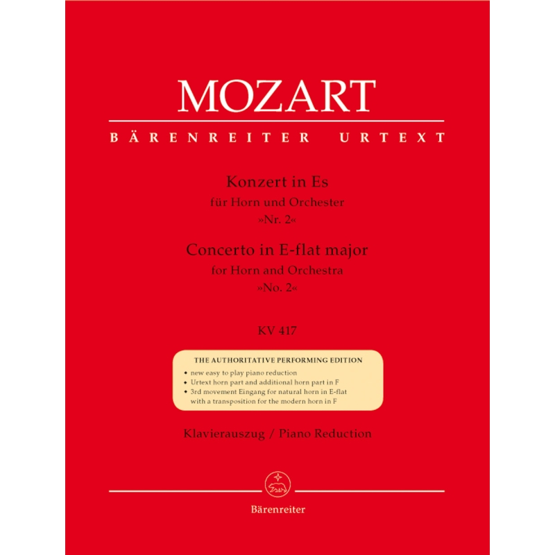 Mozart W.A. - Concerto for Horn No.2 in E-flat (K.417) (Urtext).