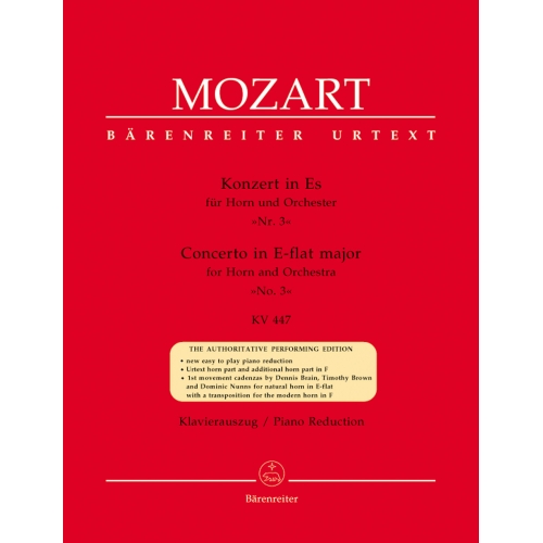 Mozart W.A. - Concerto for Horn No.3 in E-flat (K.447) (Urtext).