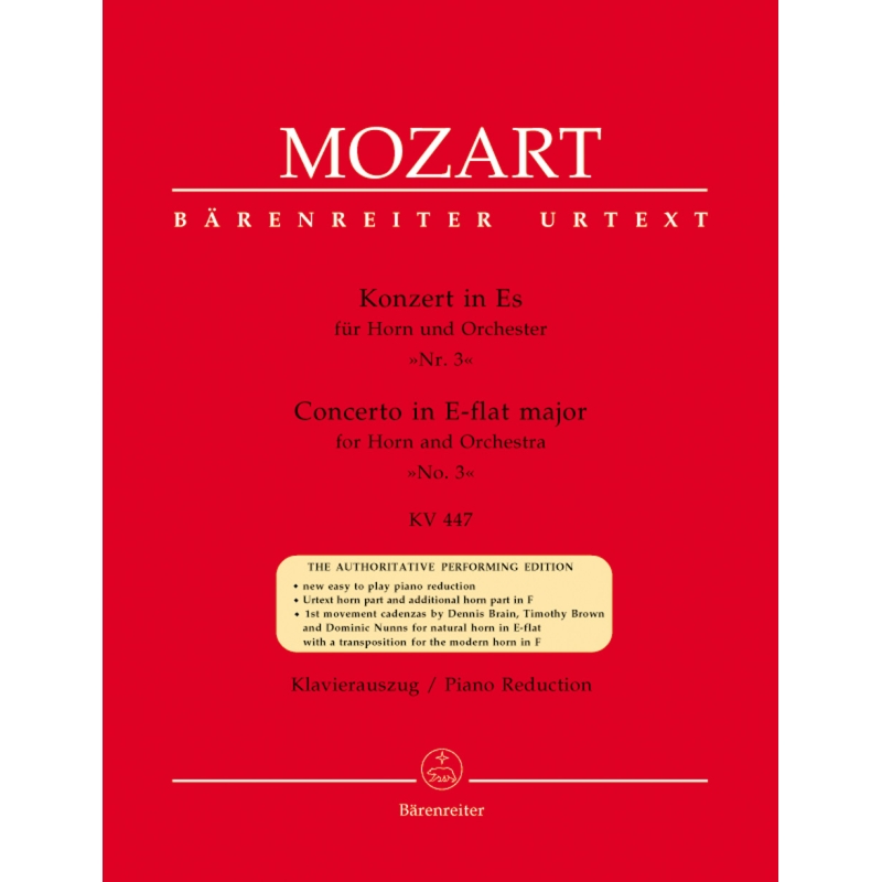 Mozart W.A. - Concerto for Horn No.3 in E-flat (K.447) (Urtext).