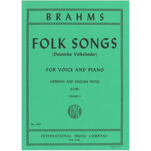 Brahms, Johannes - Deutsche Volklieder, Vol 2 Low