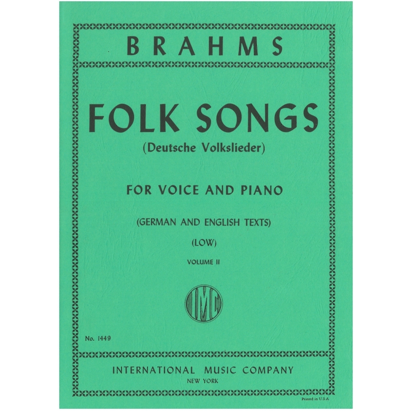 Brahms, Johannes - Deutsche Volklieder, Vol 2 Low