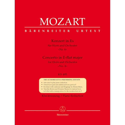 Mozart W.A. - Concerto for Horn No.4 in E-flat (K.495) (Urtext).