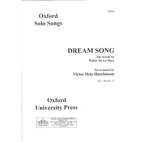 Hely Hutchinson, Victor - Dream Song