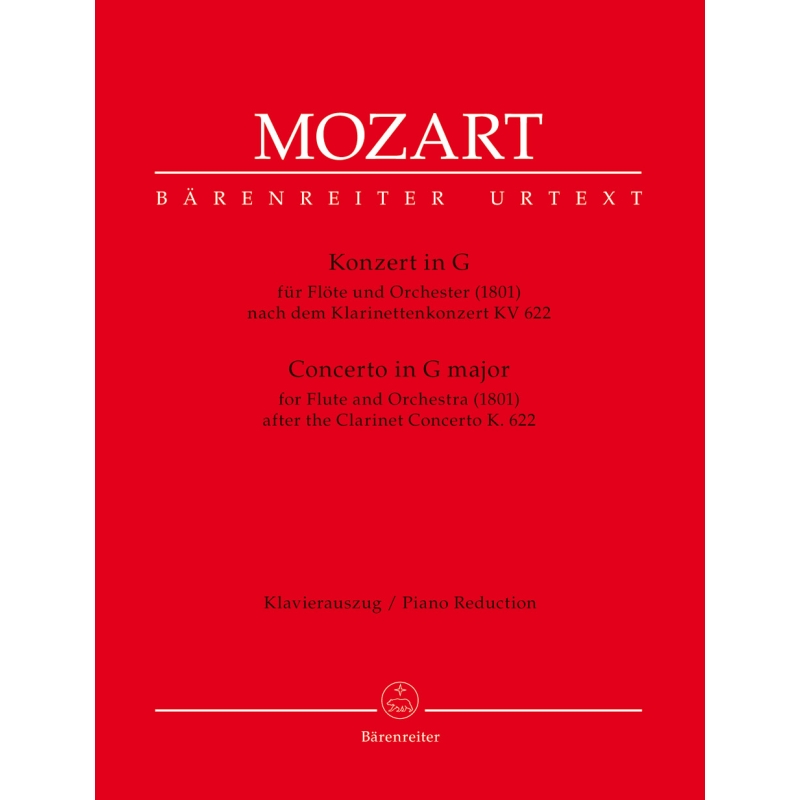 Mozart W.A. - Concerto for Flute in G based on the Clarinet Concerto (K.622).