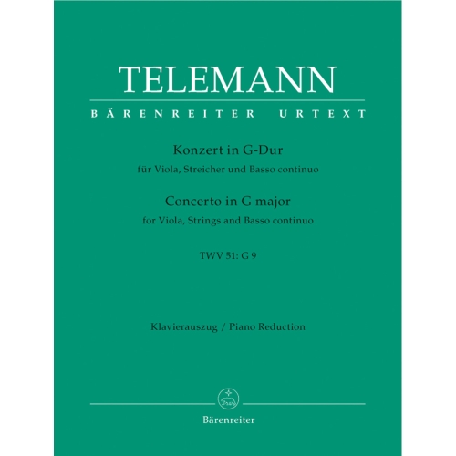 Telemann G.P. - Concerto for Viola in G (Urtext).