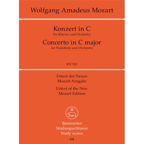 Mozart W.A. - Concerto for Piano No.25 in C (K.503) (Urtext).