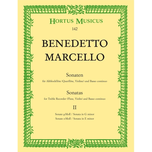 Marcello B. - Sonatas from Op.2, Vol. 2:(No.3 G min: No.4 E min).