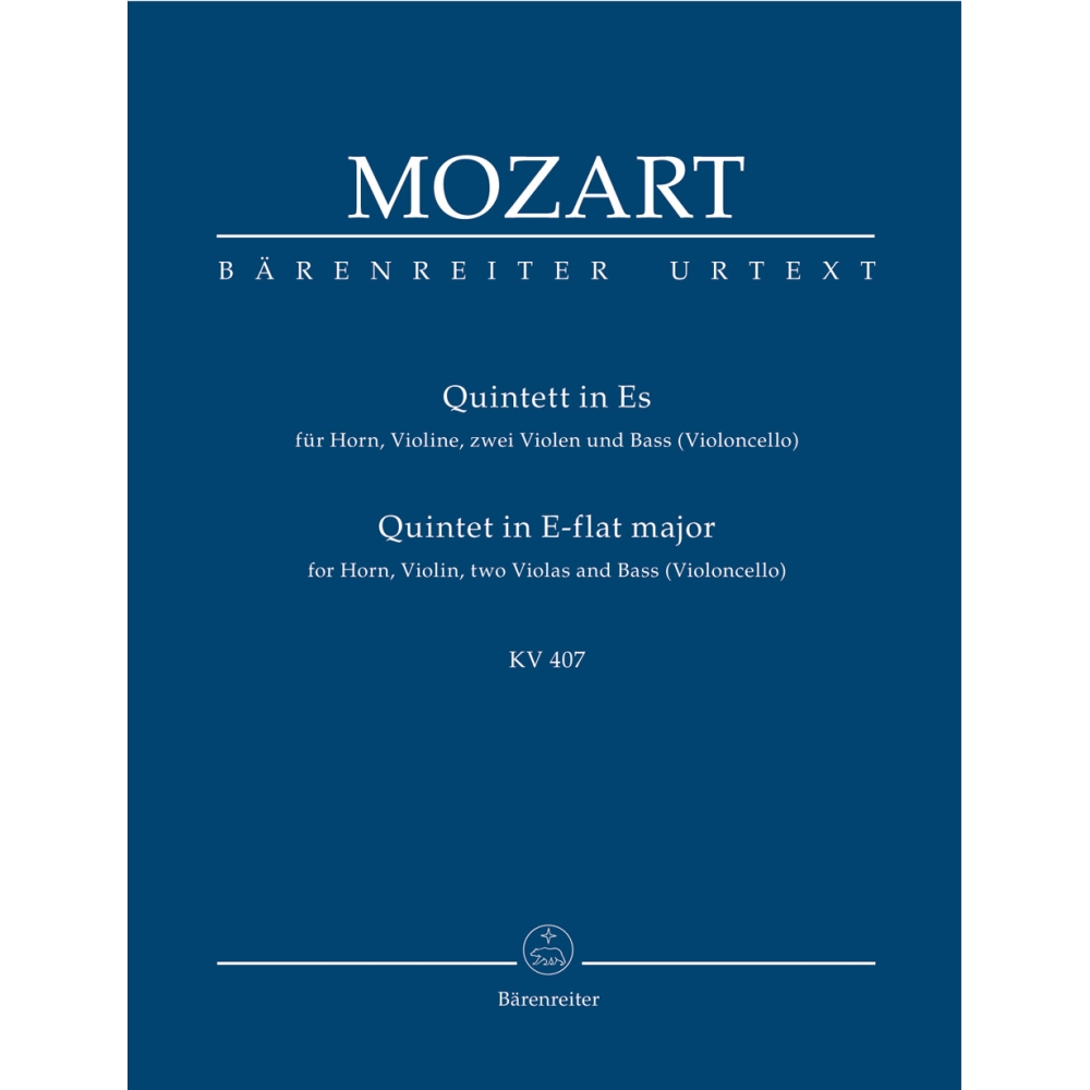 Mozart W.A. - Horn Quintet in E-flat (K.407) (K.386c) (Urtext).