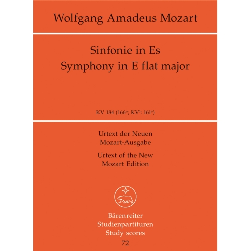 Mozart W.A. - Symphony No.26 in E-flat (K.184) (K.161a) (Urtext).