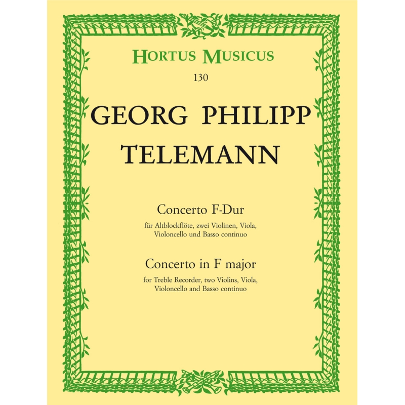 Telemann G.P. - Concerto for Treble Recorder in F.