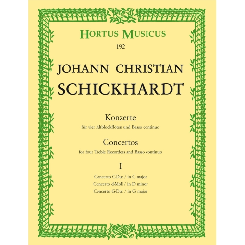 Schickhardt J.C. - Concerti, Vol. 1: No.1 - 3.