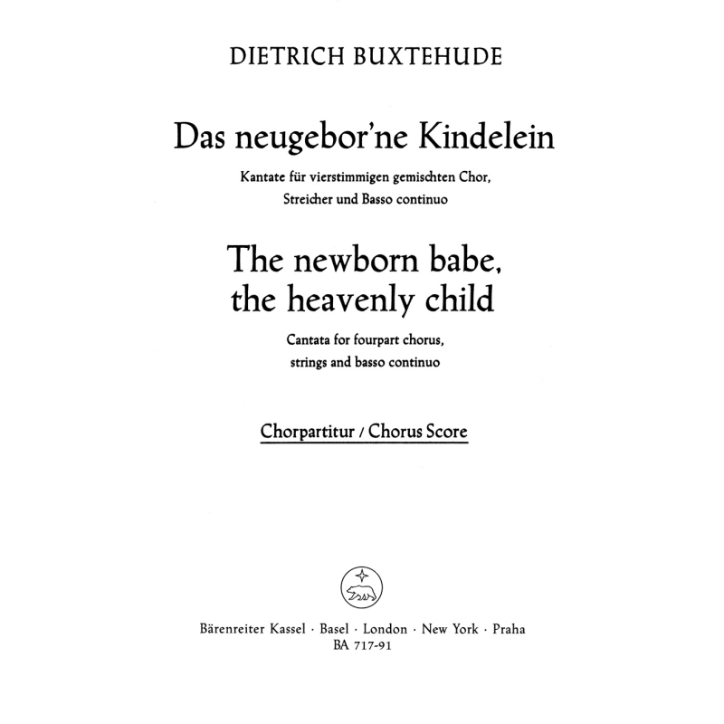 Buxtehude D. - Das Neugeborne Kindelein (Newborn Child) (G-E).